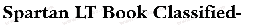 Spartan LT Book Classified字体转换